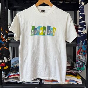 Vintage White Maui Jim Surfs Up Sunglasses Graphic T-Shirt Small